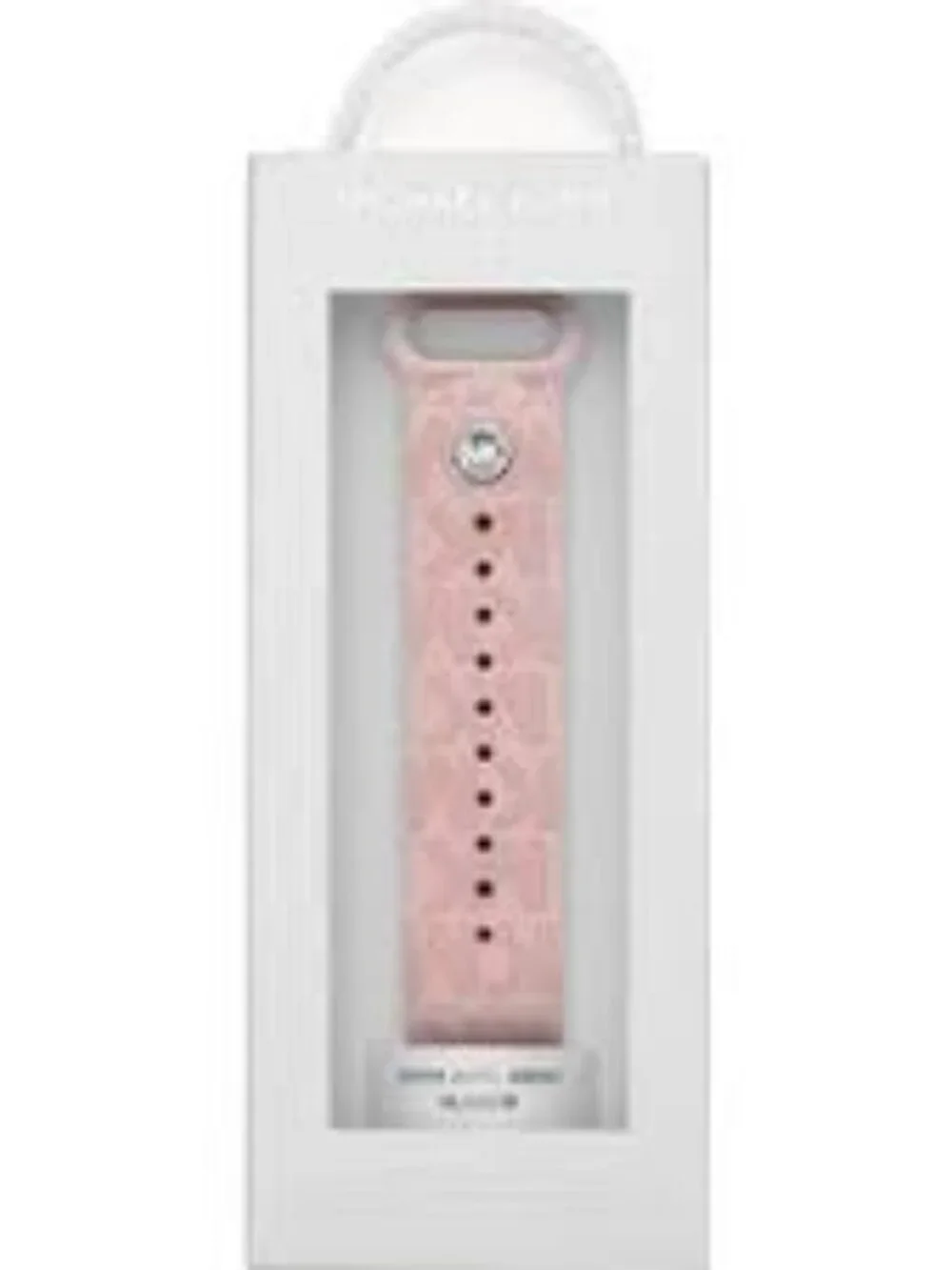 $100 Michael Kors Women's Blush Rubber Pink Apple Watch Band Strap 38-40mm